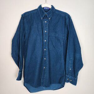 Pendleton Vancouver Corduroy Button Down Blue Size Small Lumberjack Outdoorsy